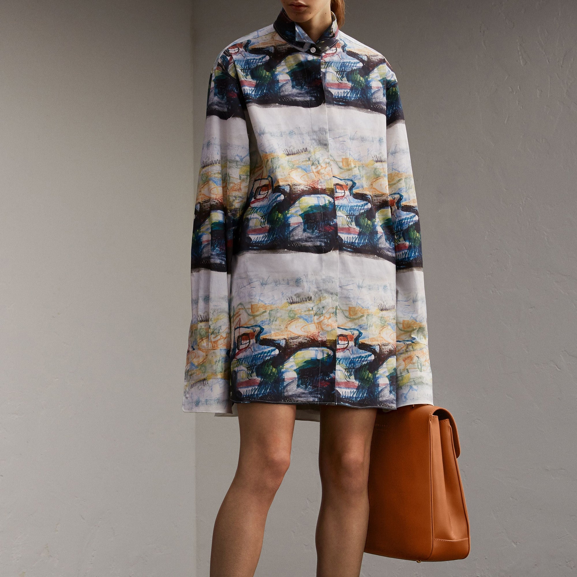 Robe chemise à imprimé Reclining Figure - Steel Blue