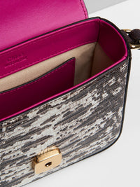 Mini sac Chloé C en cuir - Black Raisin