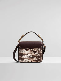 Mini sac Chloé C en cuir - Black Raisin
