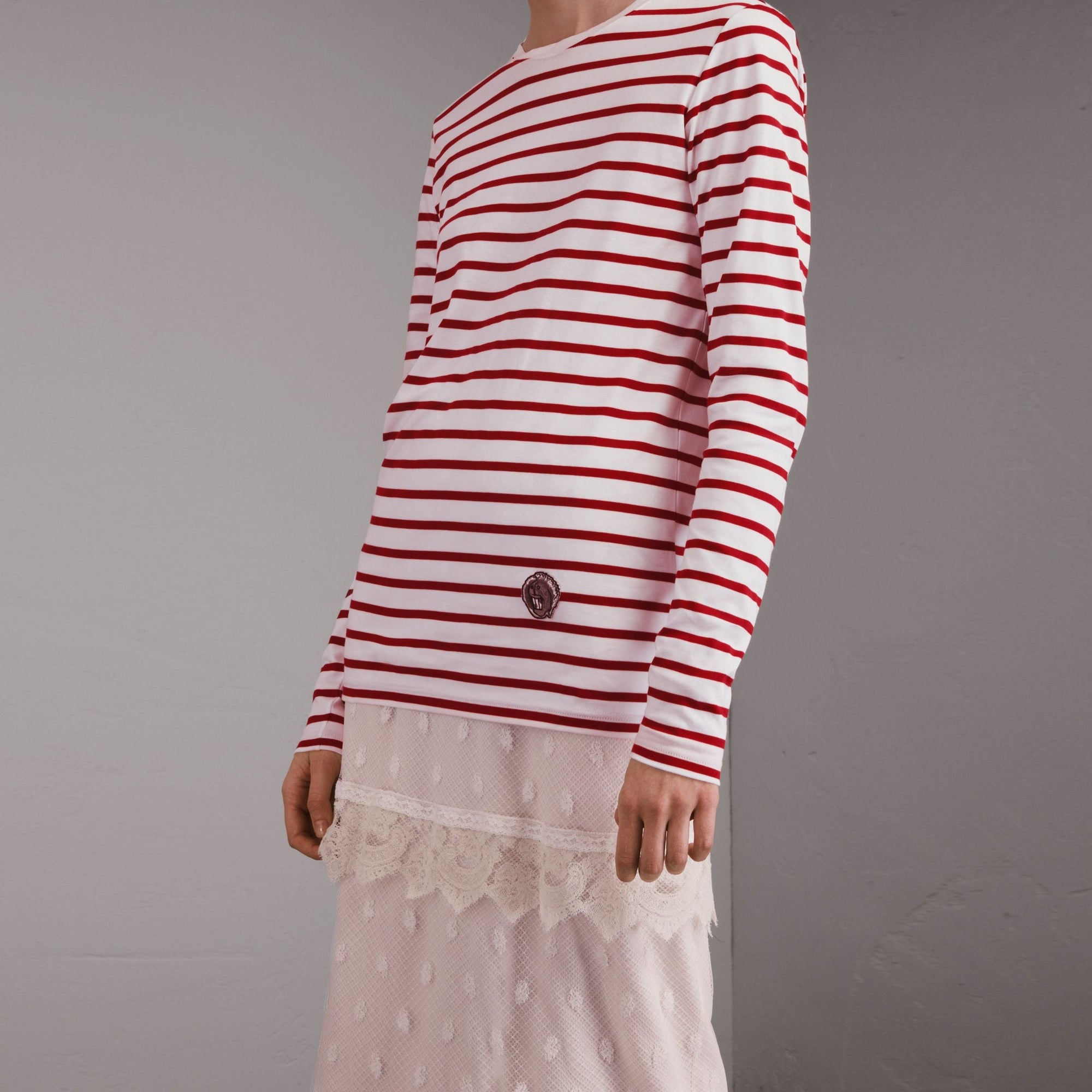 T-shirt marinière unisexe à motif Pallas Heads - Parade Red
