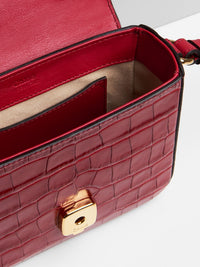 Mini sac Chloé «C» en cuir - Dusky Red