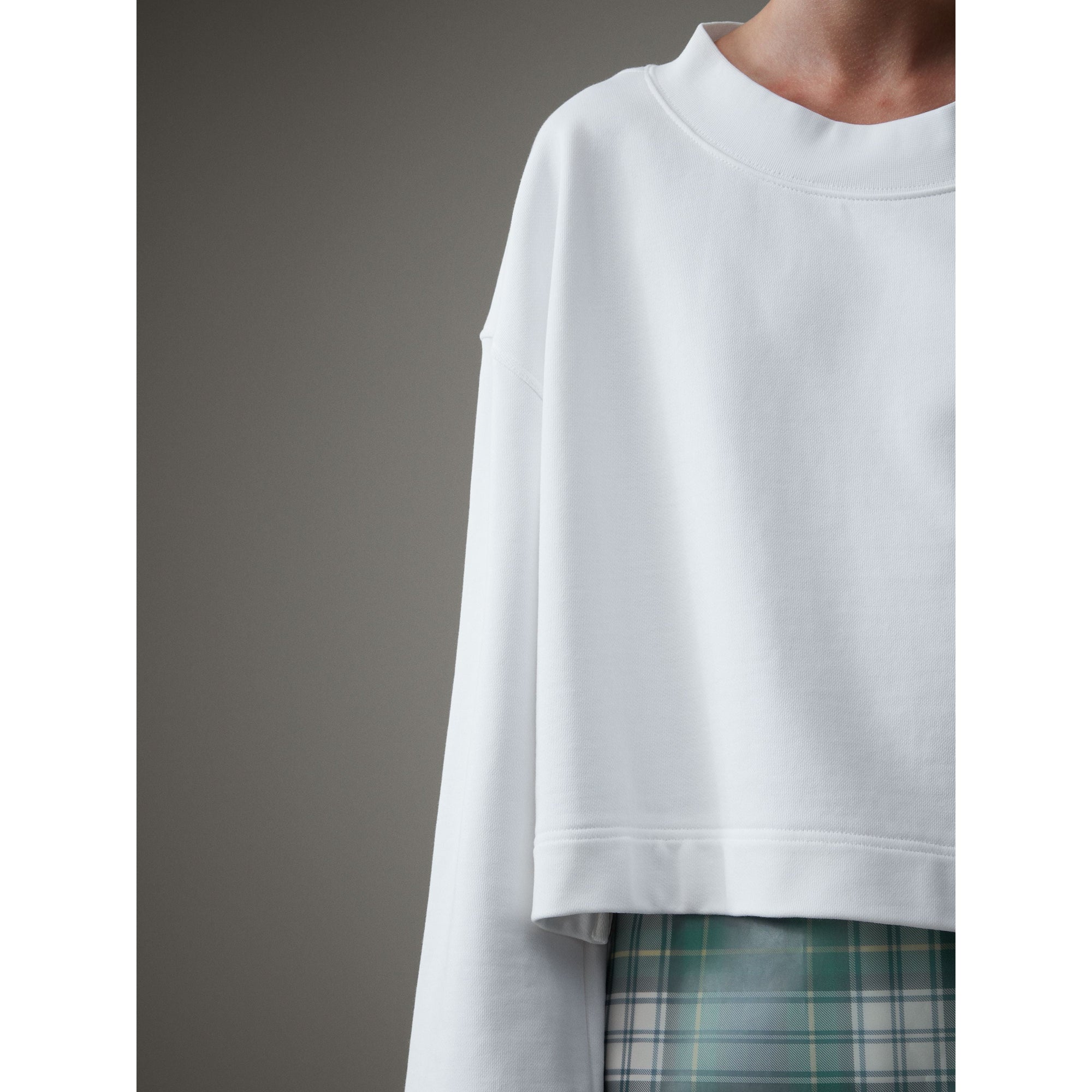 Sweat court à broche en cristal - Optic White