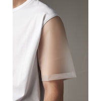 T-shirt en coton et plastique doux - White