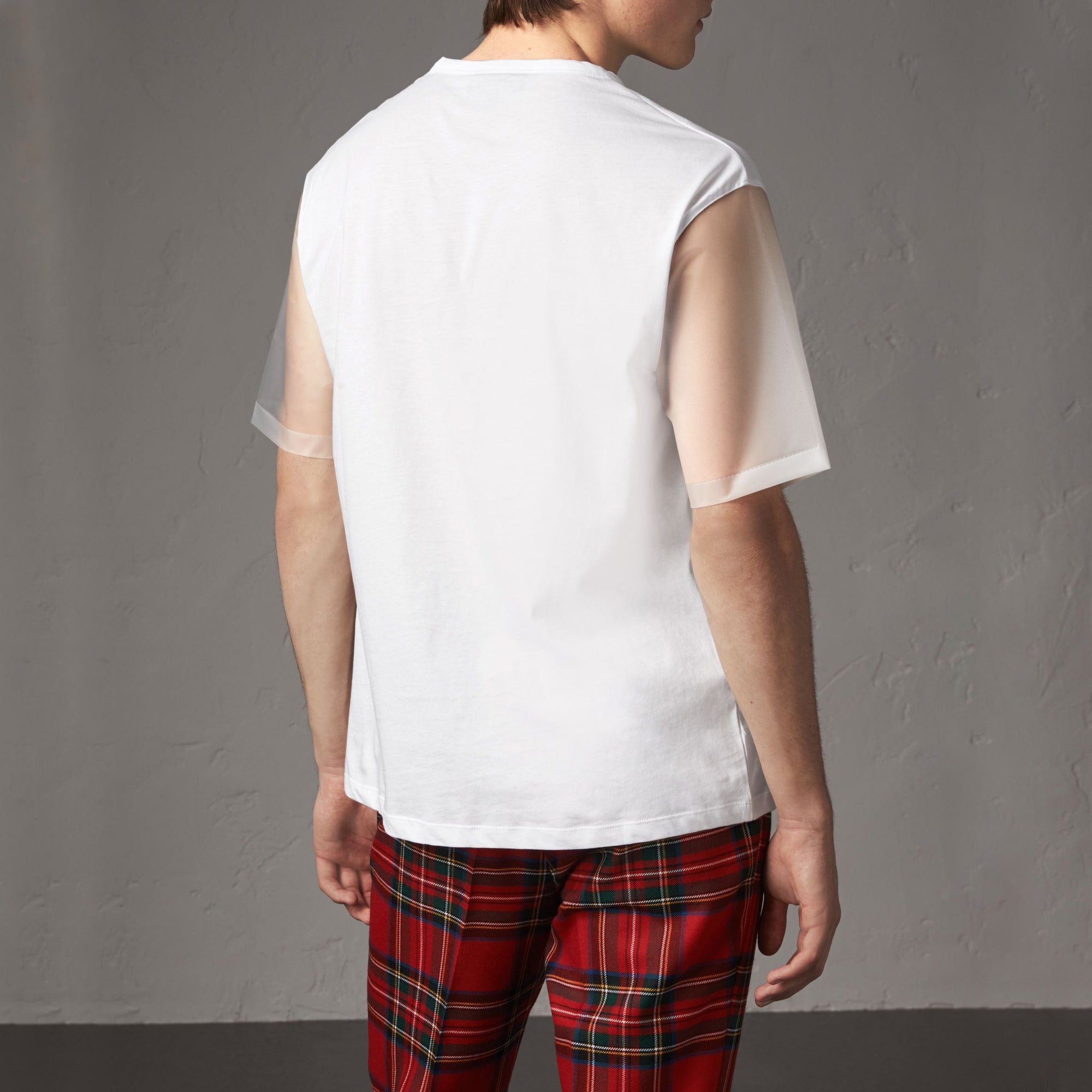 T-shirt en coton et plastique doux - White