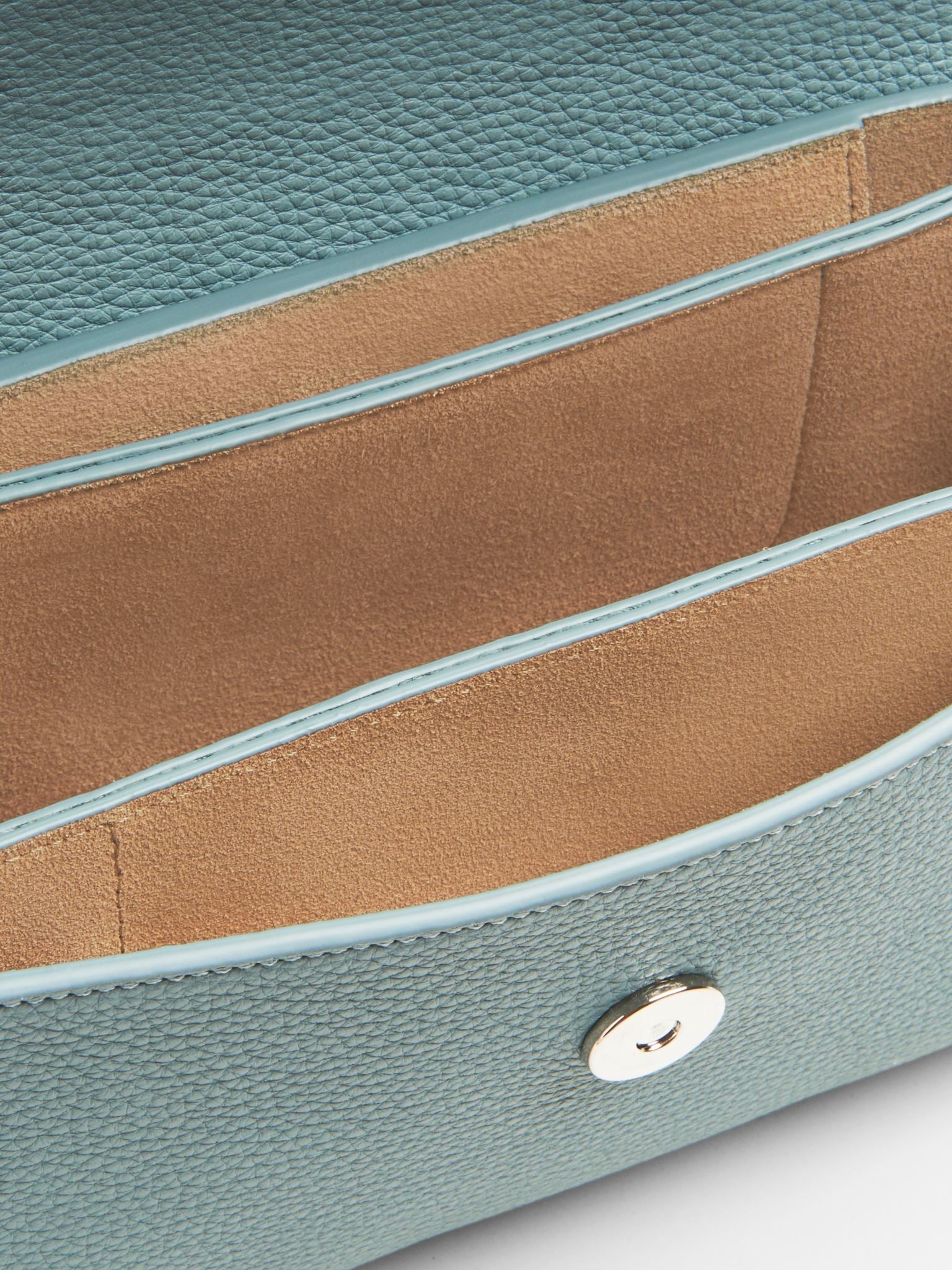 Petit sac porté épaule Faye en cuir - Faded Blue