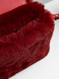 Mini sac Chloé C en cuir - Smoked Red