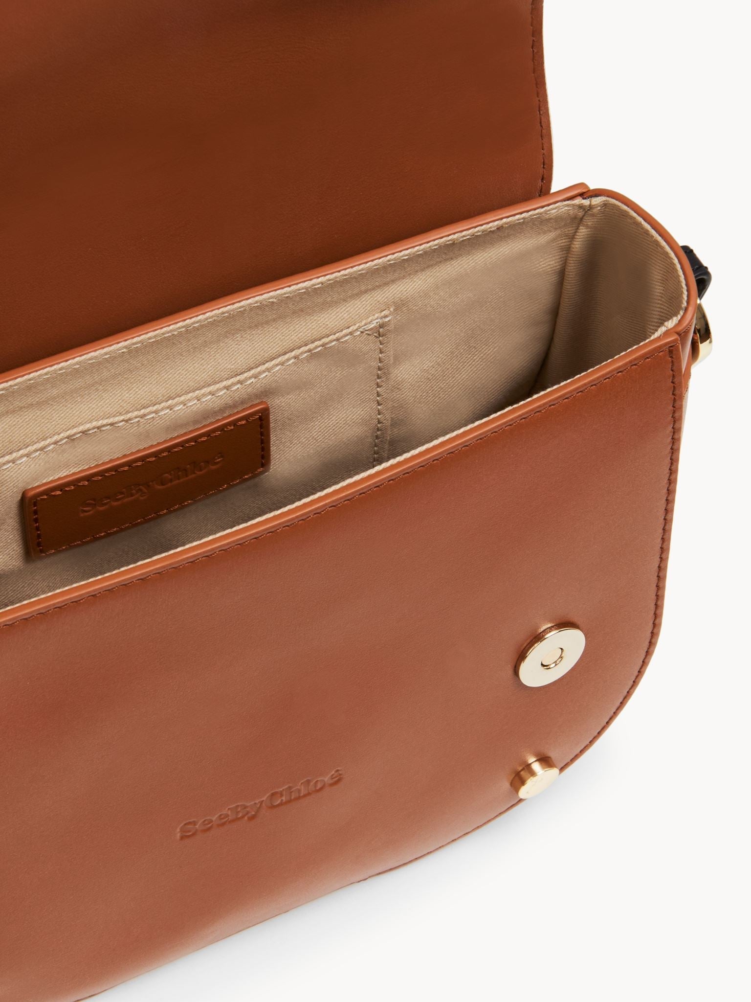 Sac à bandoulière Mara en cuir - Cement Beige & Brown