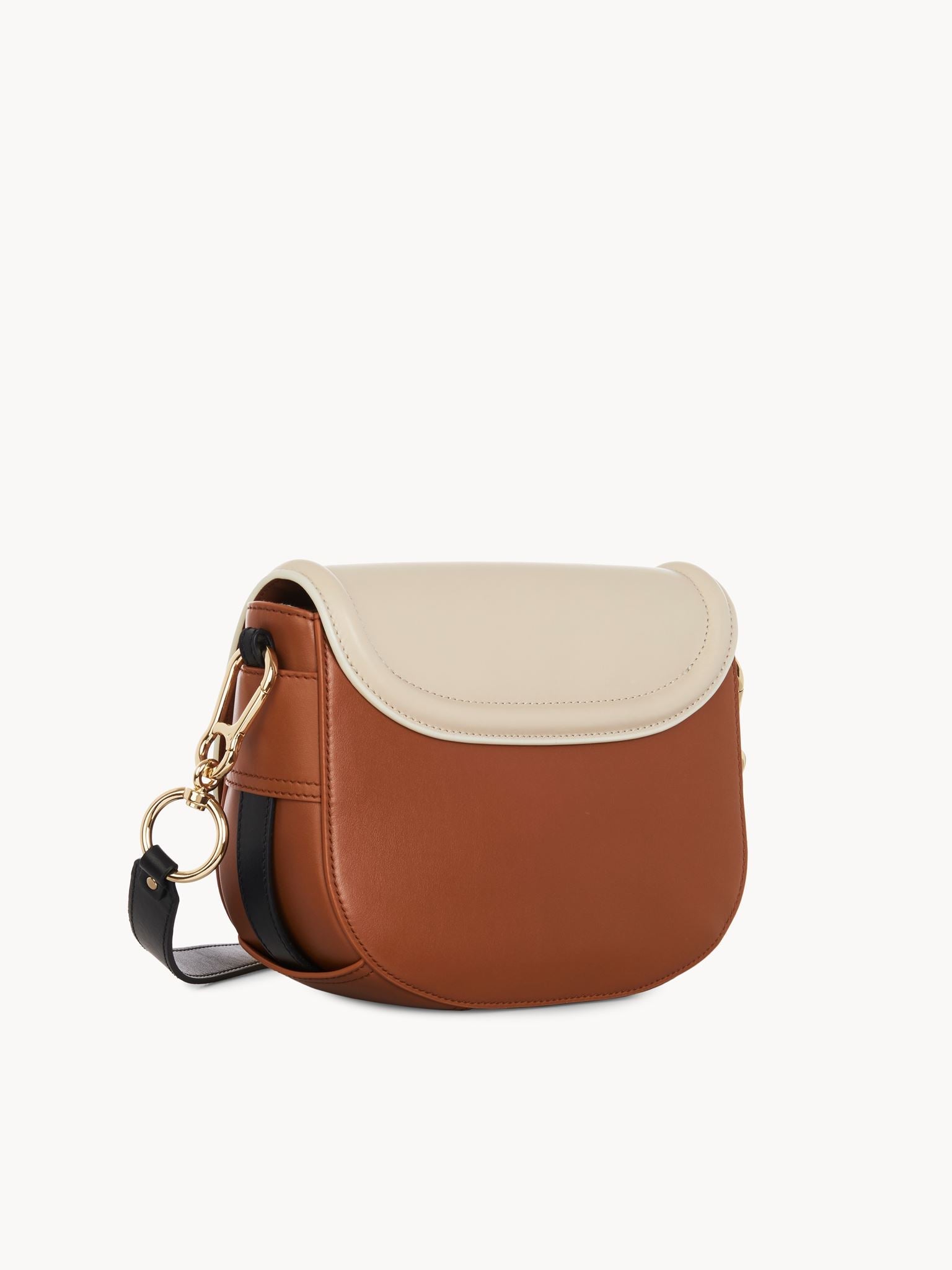 Sac à bandoulière Mara en cuir - Cement Beige & Brown