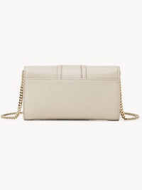 Pochette à chaîne Hana en cuir - Cement Light Beige