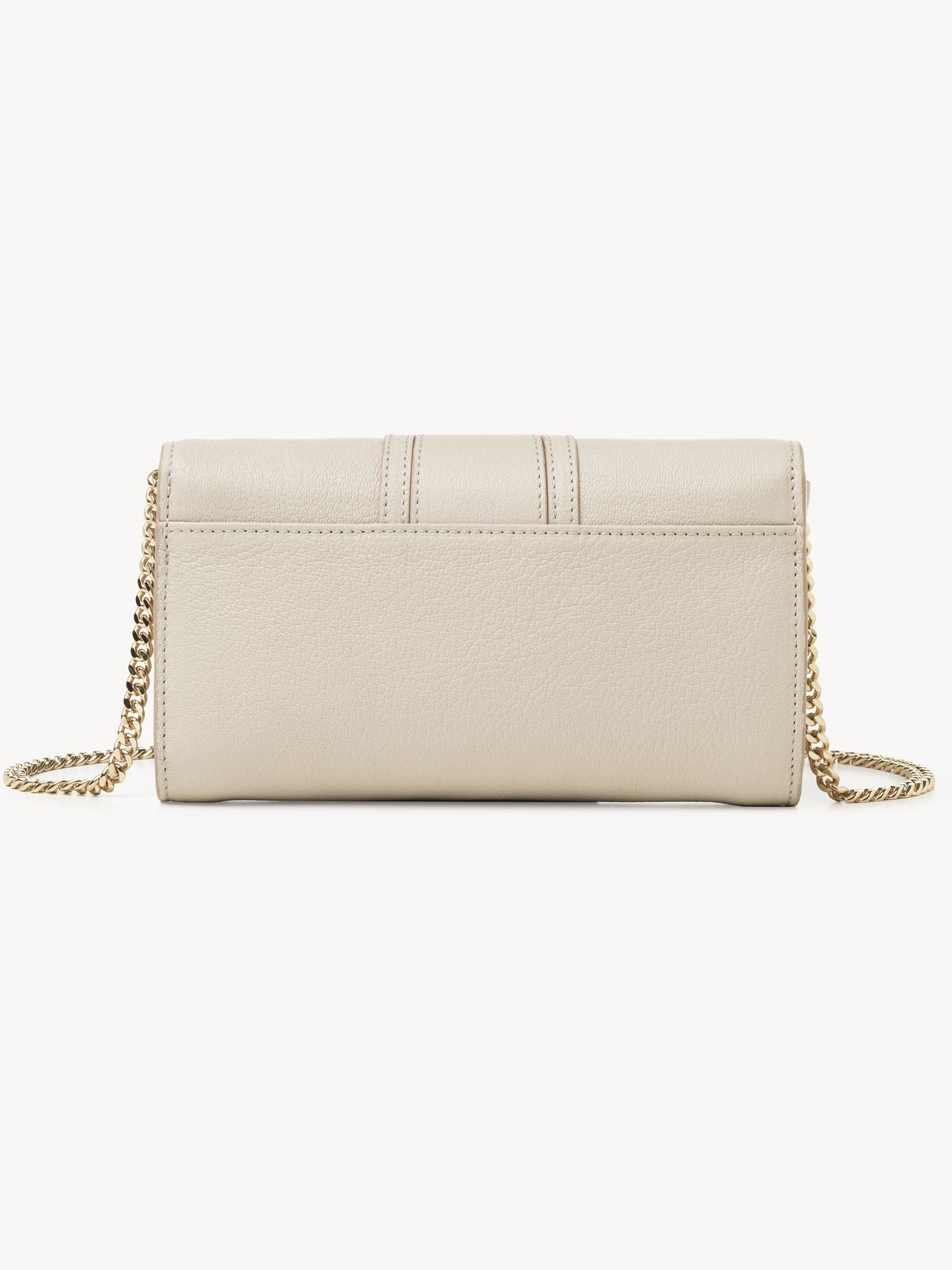 Pochette à chaîne Hana en cuir - Cement Light Beige