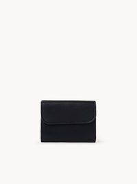 Petit portefeuille trois volets Chloé C en cuir - Black