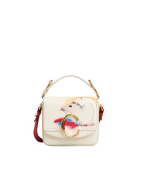 Mini sac Chloé C en cuir - Natural White