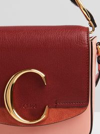 Mini sac Chloé C en cuir - Fallow Pink