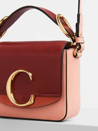 Mini sac Chloé C en cuir - Fallow Pink
