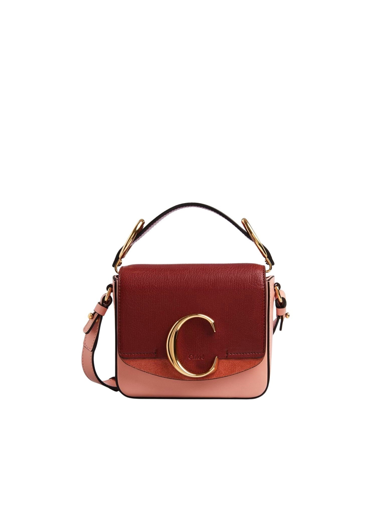 Mini sac Chloé C en cuir - Fallow Pink