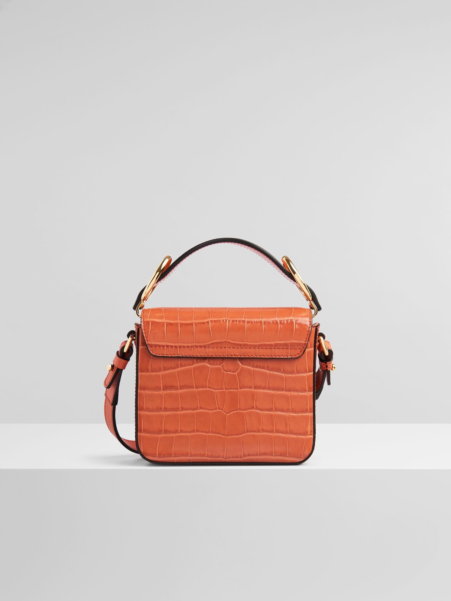 Mini sac Chloé C en cuir - Tawny Orange