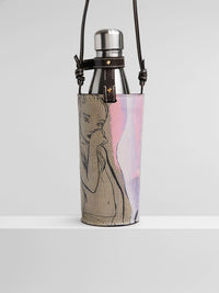 Sac porte-bouteille Fredy en cuir - Multicolor Orange