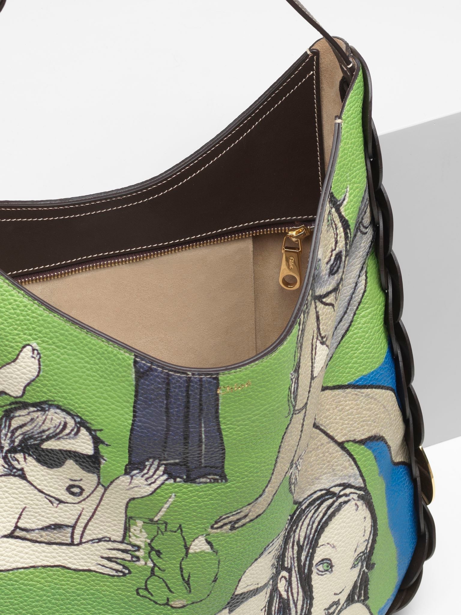 Sac à bandoulière Darryl en cuir - Multicolor Green
