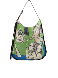 Sac à bandoulière Darryl en cuir - Multicolor Green