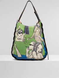 Sac à bandoulière Darryl en cuir - Multicolor Green