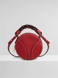 Mini sac rond Daria en cuir - Juicy Red