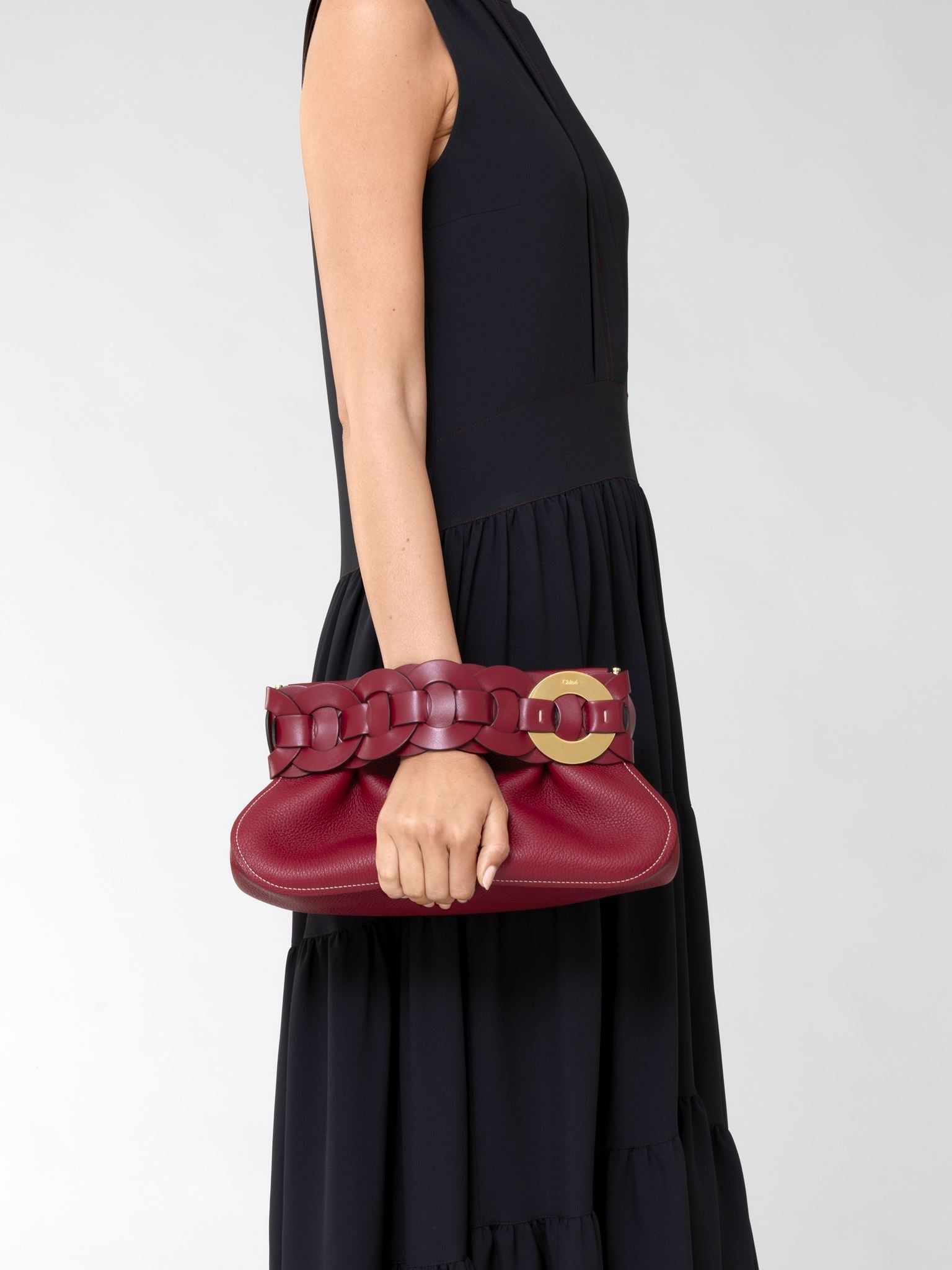 Pochette Darryl en cuir - Smoked Red