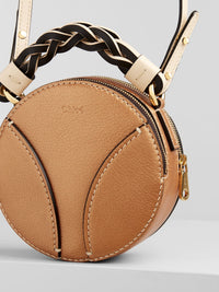 Mini sac rond Daria en cuir - Rose Gold