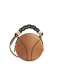 Mini sac rond Daria en cuir - Rose Gold