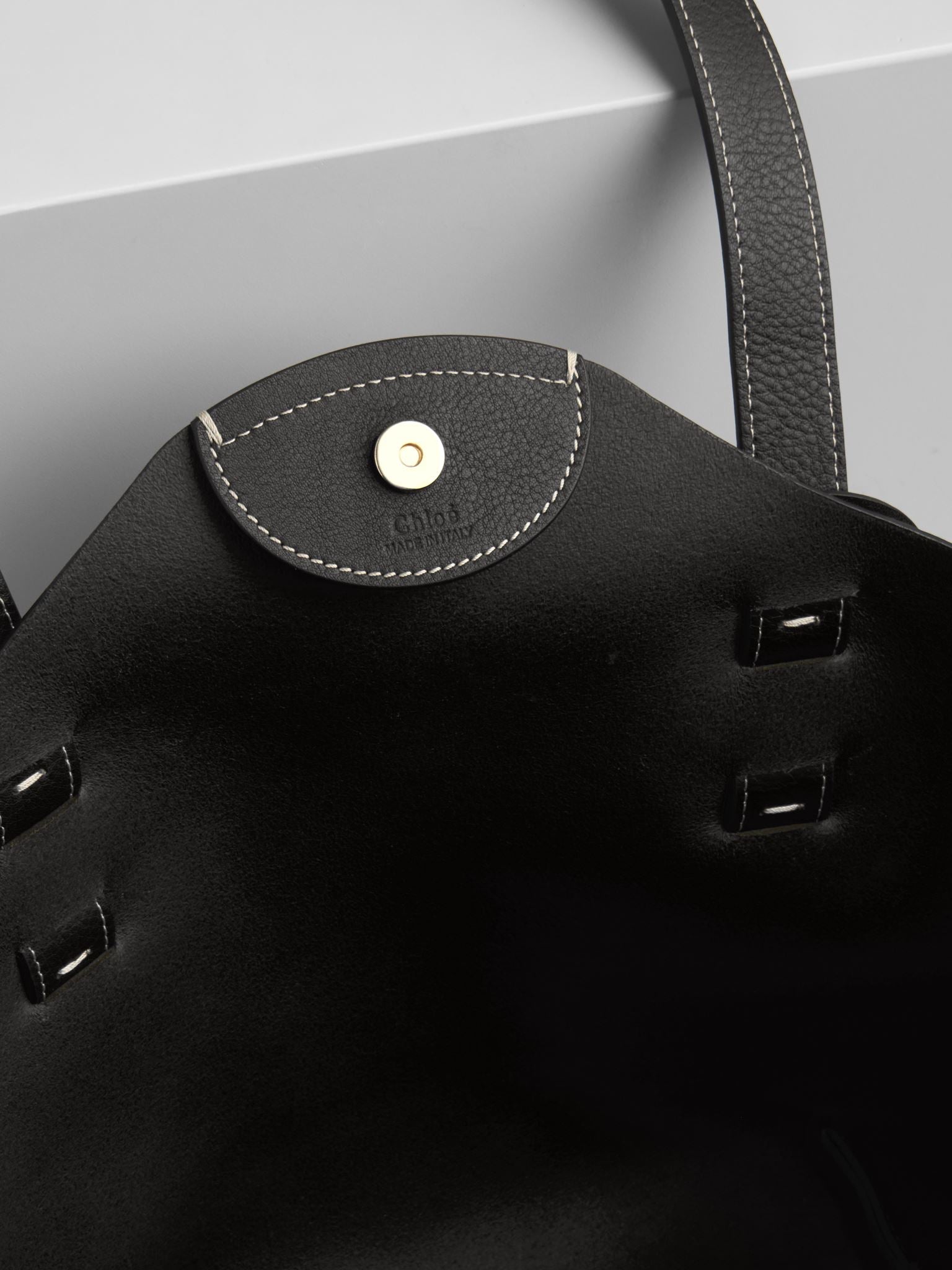 Petit sac cabas Darryl en cuir - Black