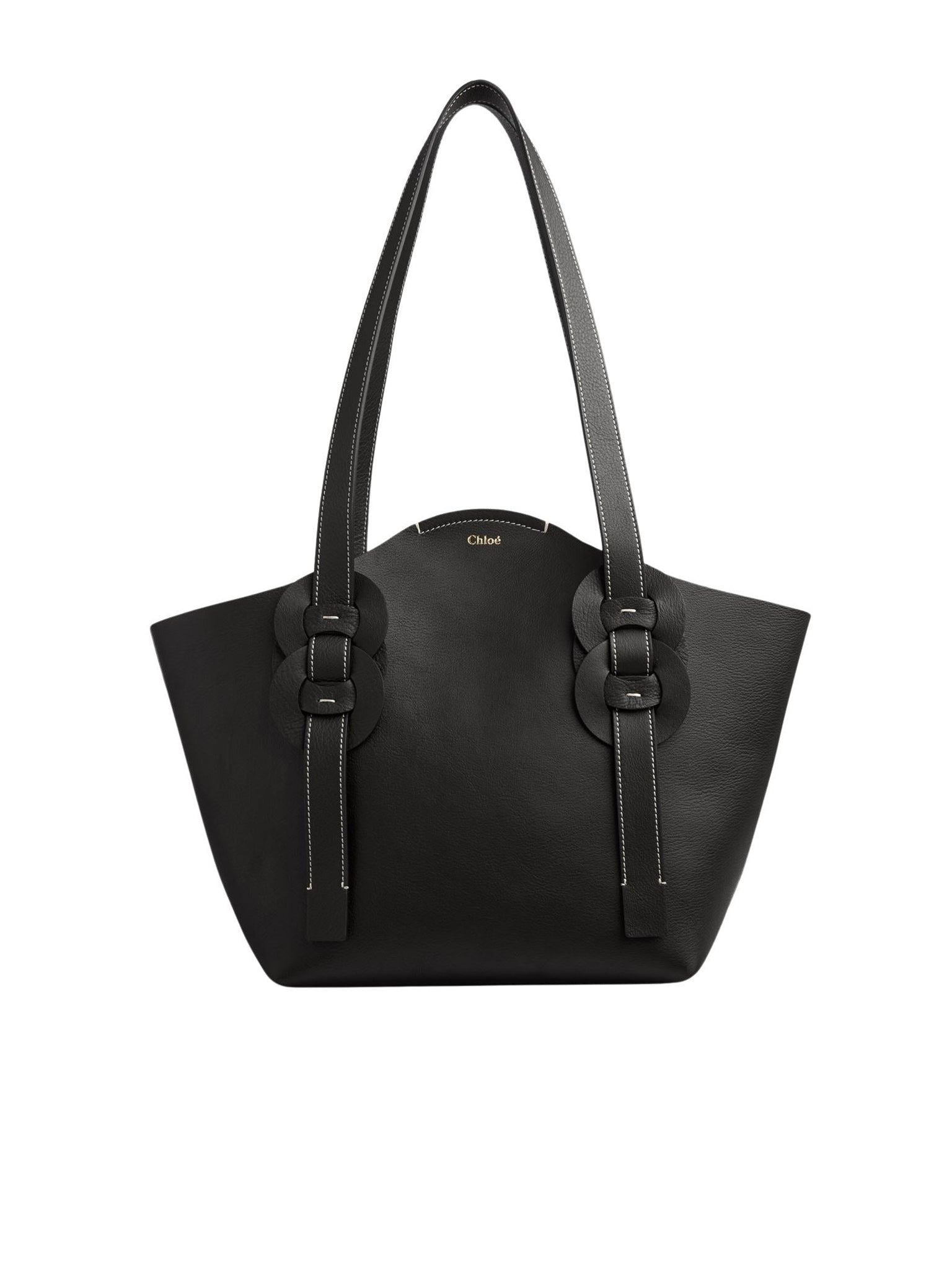 Petit sac cabas Darryl en cuir - Black