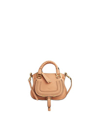 Mini sac Marcie en cuir à petite grain - Fleur de Pêche