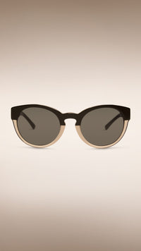 Lunettes de soleil à monture ronde bicolore - Black
