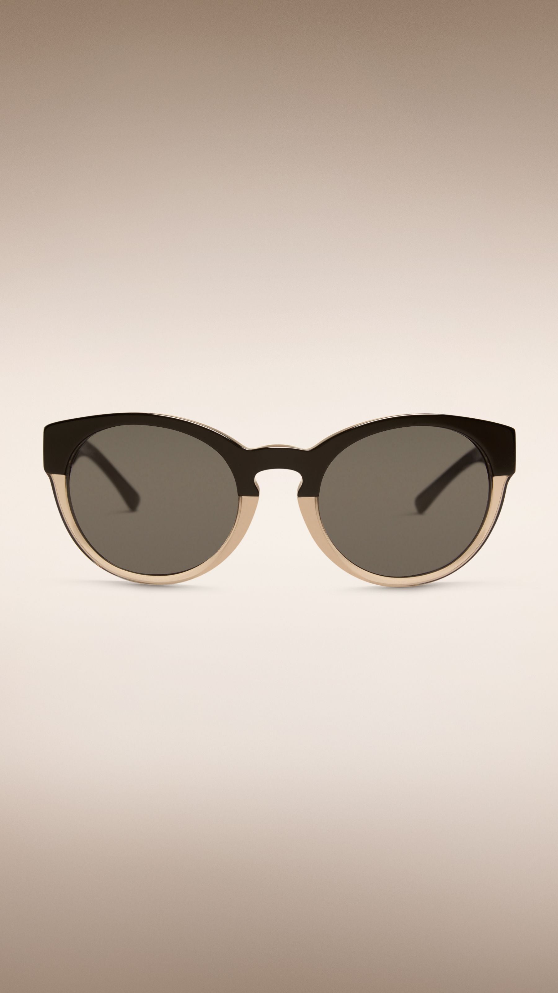 Lunettes de soleil à monture ronde bicolore - Black