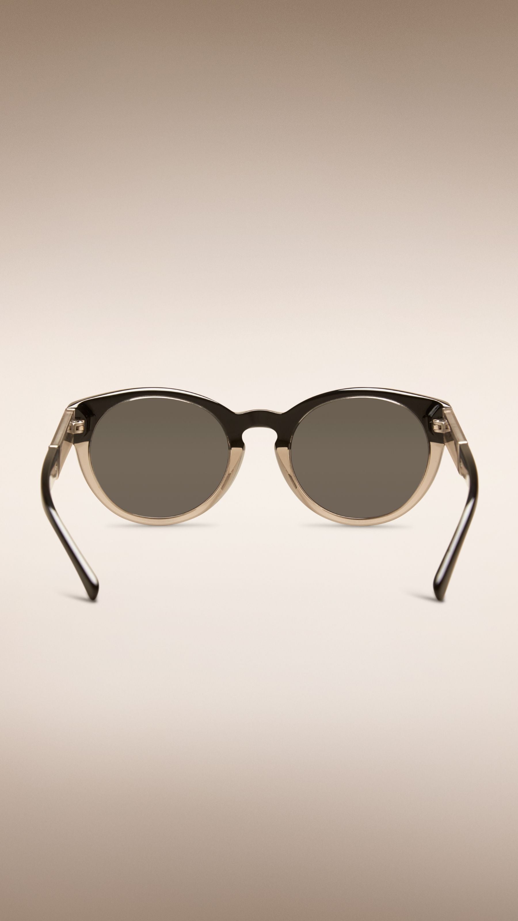 Lunettes de soleil à monture ronde bicolore - Black