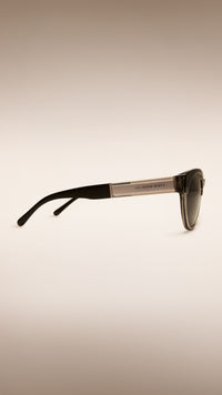 Lunettes de soleil à monture ronde bicolore - Black