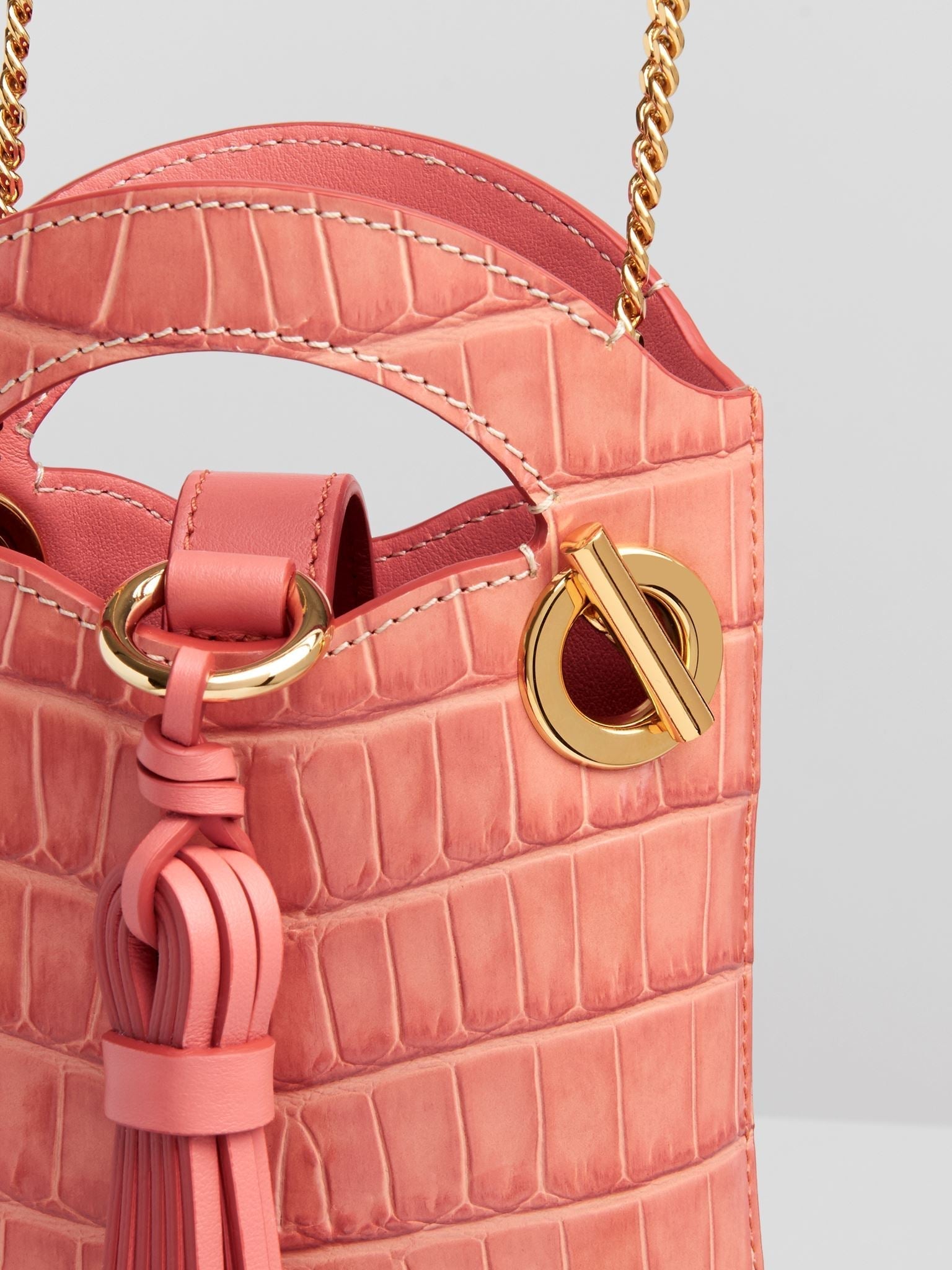 Pochette téléphone Walden en cuir - Sunny Coral