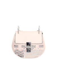 Sac à bandoulière rose ciment en cuir - Ciment Rose