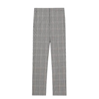 Pantalon tailleur 7/8 en laine technique Check - Black Check