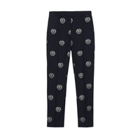 Pantalon tailleur 7/8 en laine à écusson - Midnight Blue