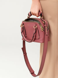 Petit sac Daria en cuir - Faded Rose