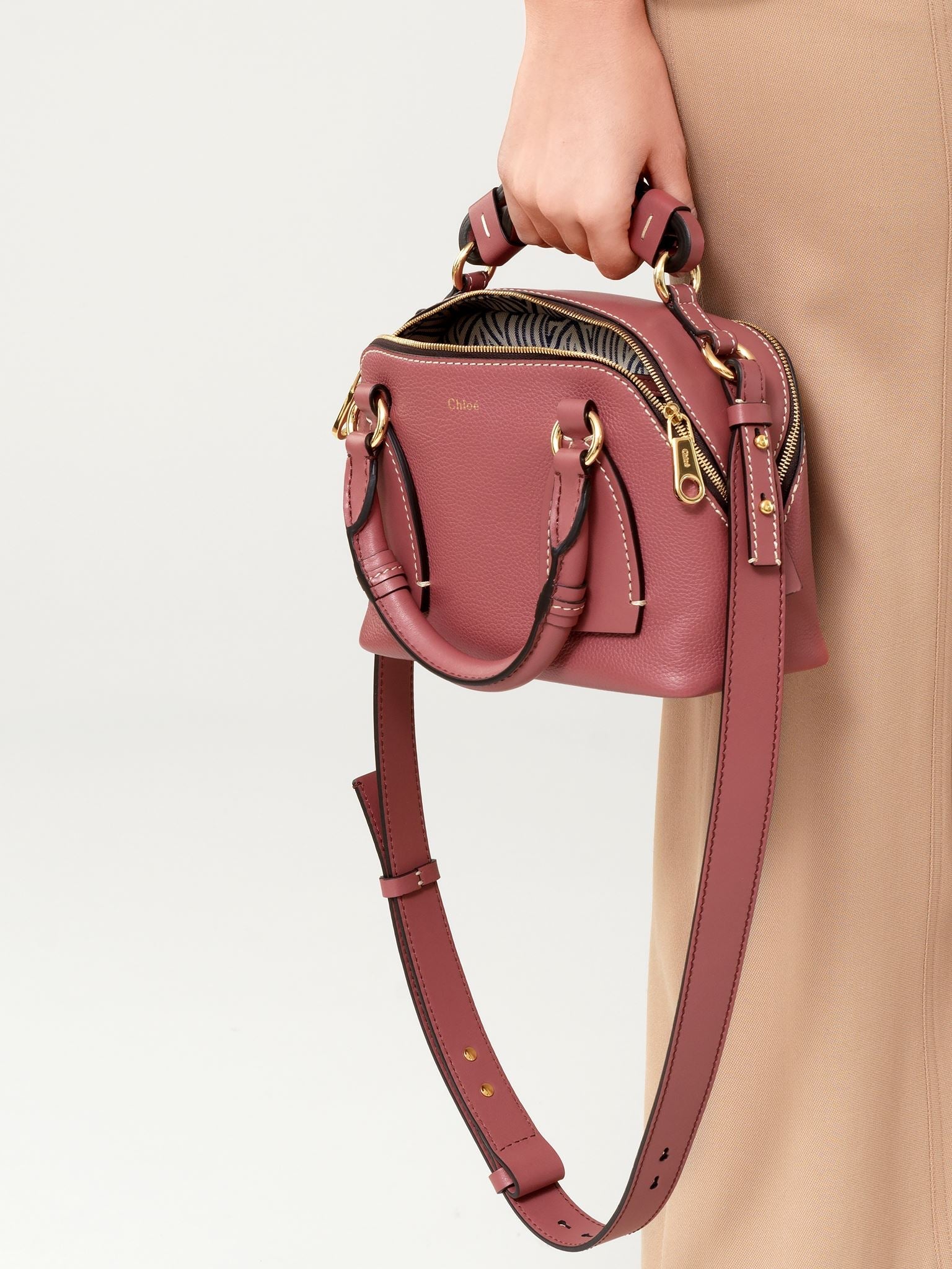 Petit sac Daria en cuir - Faded Rose