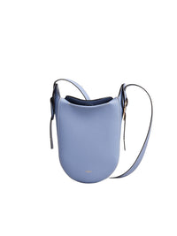 Sac pochette téléphone Darryl en cuir - Gentle Blue