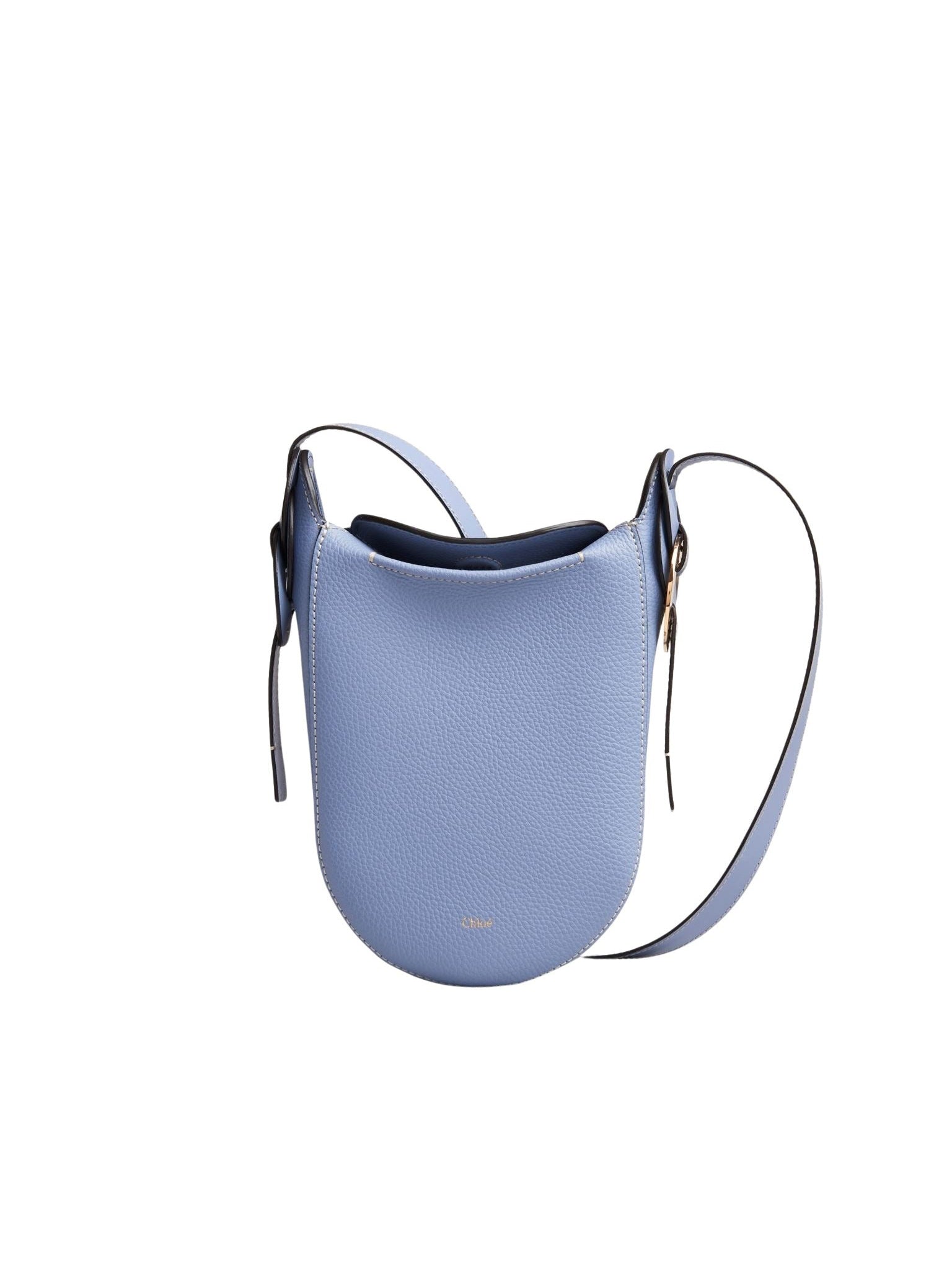 Sac pochette téléphone Darryl en cuir - Gentle Blue