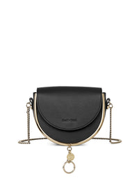 Sac pochette Mara en cuir de vache à petit grain - Black