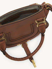 Petit sac double porté Marcie en cuir - Tan