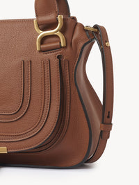 Petit sac double porté Marcie en cuir - Tan