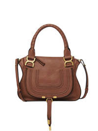 Petit sac double porté Marcie en cuir - Tan
