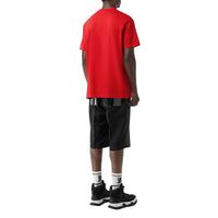 T-shirt oversize en coton à imprimé montage - Bright Red