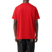 T-shirt oversize en coton à imprimé montage - Bright Red