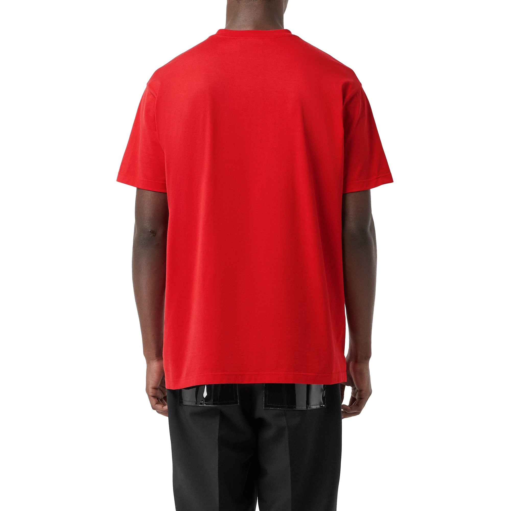 T-shirt oversize en coton à imprimé montage - Bright Red